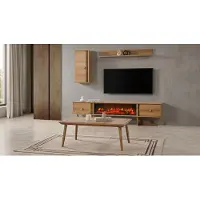 Xl Moebel Gmbh Mobile TV a giorno, stile regale, moderno, colore marrone, per soggiorno