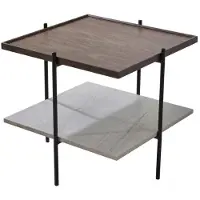 Xl Moebel Gmbh Tavolino laterale quadrato in legno, design moderno, ideale per l'arredamento del soggiorno
