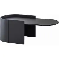 Xl Moebel Gmbh Tavolino moderno nero, elegante, tavolino da caffè, tavolino laterale per il soggiorno