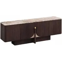 Xl Moebel Gmbh Mobile bar Braun, effetto legno e marmo, design moderno, comò, spazio contenitivo