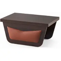 Xl Moebel Gmbh Tavolino da caffè in legno scuro, design moderno, , ideale per l'ufficio del direttore, colore marrone