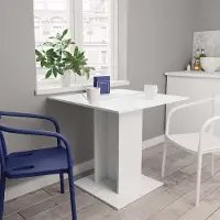 Merkloos Tavolo da pranzo moderno in legno bianco, 80 x 80 cm