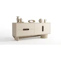 Xl Moebel Gmbh Credenza beige, comoda, elegante, spaziosa, con spazio contenitivo, in legno