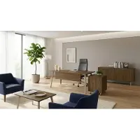 Xl Moebel Gmbh Set da ufficio, scrivania, mobile contenitore, cassettiera, tavolino, legno, design moderno
