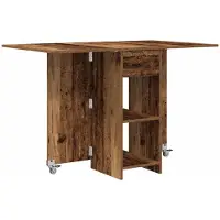 Merkloos Tavolo pieghevole rettangolare da pranzo, dimensioni 115x70x75 cm, realizzato in legno verniciato