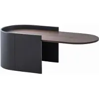Xl Moebel Gmbh Tavolino moderno, nero e marrone, elegante, tavolino da caffè, tavolino di servizio, decorazione