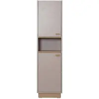 Xl Moebel Gmbh Libreria beige, mobile contenitore alto in legno, mobile multifunzionale, ideale per la cameretta