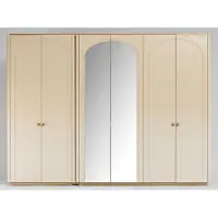 Xl Moebel Gmbh Armadio a specchio, beige, moderno, con ante a battente