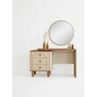 JVmoebel Set da trucco beige moderno composto da tavolino da trucco e sgabello