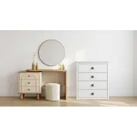 Xl Moebel Gmbh Comò e specchiera da trucco, set beige, design moderno, lusso, con poggiapiedi