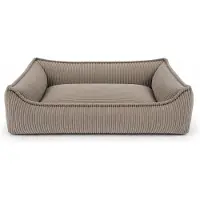 Purre Nino, cuccia per cani, cuscino, tessuto corda, design classico, color noce, taglia XS