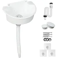 Merkloos Solidchoice - Lavabo portatile in plastica, con attacco per l'uso in giardino e in garage