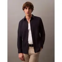 Calvin Klein Camicia A Maniche Lunghe Solid Stretch Slim Fit