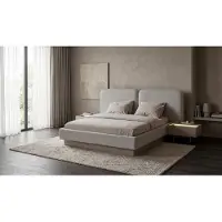 Xl Moebel Gmbh Set per camera da letto, comodino moderno, grigio, elegante, lussuoso, letto imbottito