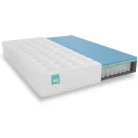 Dripio Materasso a molle insacchettate, 120x190 cm, in memory foam, altezza 26 cm, morbido