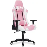 Dripio Sedia da gaming, ergonomica, regolabile, 50x55x131 cm, rosa