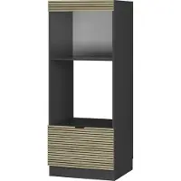 Vicco Mobile cucina microonde Fame-Line Pannello in quercia 60 cm aperto, Model 51417