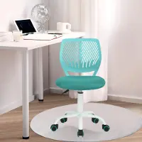 OEM Sedia da ufficio per bambini, regolabile in altezza, sedia girevole con schienale perforato, colore verde