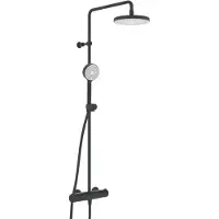 Hansa HANSAMICRA Système de douche, douche de tête 200mm, ronde, 3 jets, saillie 445-470mm, 4435013033, 4435013033