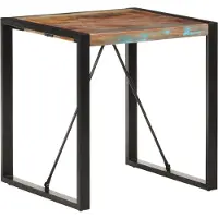 Merkloos Tavolo da pranzo in legno massello, stile industriale, dimensioni 70x70x75 cm