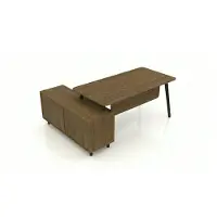 Xl Moebel Gmbh Scrivania con spazio contenitivo, mobiletto, legno, design, scrivania da ufficio moderna