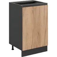 Vicco Mobiletto base cucina R-Line Rovere dorato/Antracite 50 cm senza piano di lavoro, Model 70203