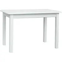 Merkloos Tavolo in legno di abete, verniciato di bianco, dimensioni 70 x 100 cm