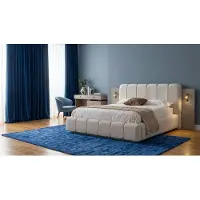 Xl Moebel Gmbh Set per camera da letto: letto, comodino. Stile moderno, colori chiari, lussuoso, confortevole
