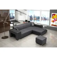 AEA Sofa Schlafsofa Designer Sofa mit Bettfunktion + Bettkasten Ecksofa Couch