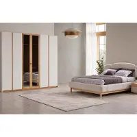 Xl Moebel Gmbh Elegante set da camera da letto composto da letto, armadio e 2 comodini