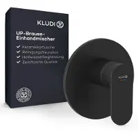 Kludi X1 Set miscelatore monocomando da incasso per doccia con unità funzionale nero opaco, 1 pz.