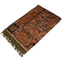OEM Tessuto jacquard in cotone e Lana, motivo paisley, 140x200 cm