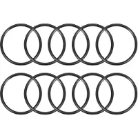 Dripio O-ring in gomma nitrilica, 65x75x5 mm, confezione da 10 pezzi, colore nero