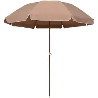 Merkloos Ombrellone resistente ai raggi UV, color taupe, diametro 240 cm, per creare ombra