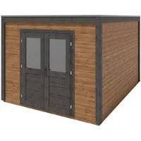 ALTANKA Casetta da giardino in legno Sora 3.09x4.09 m - 12.64 m2 - 28 mm - impregnata