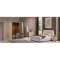 Xl Moebel Gmbh Elegante set da camera da letto composto da letto, armadio e 2 comò