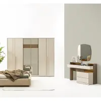Xl Moebel Gmbh Elegante set da camera da letto in 3 pezzi con contenitore e specchio per la tua casa