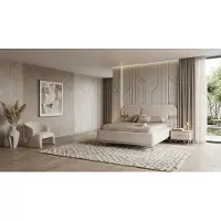 Xl Moebel Gmbh Set di due comodini beige moderni ideali per un letto matrimoniale