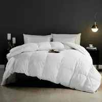 OEM Copertura per letto, dimensioni 240x260 cm, adatta per tutte le stagioni, imbottitura in misto piumino e piume, cotone egiziano