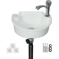 Merkloos Omgoods - Mobiletti da bagno da montare a parete con sistema di fissaggio adesivo - 30x20 cm