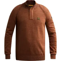 PME Legend Pullover 'Pullover with half-zip and raglan sleeves' marrone