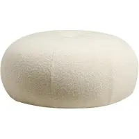 Hannah Home , Tina - Bouclet White, sgabello e panche, pouf, Bouclet White, poliestere, 55 x 35 x 55 x cm