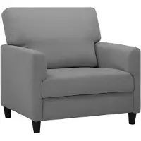 Selius Poltrona - Sedia da salotto - Poltrona imbottita - Rivestimento in lino morbido - Imbottitura in schiuma densa - Design ergonomico
