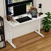 Selius Scrivania regolabile, 60-120 cm - Struttura in metallo - Rettangolare - Piano di lavoro ergonomico