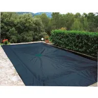 Selius Telo copripiscina 6 x 10 m - Rettangolare, colore blu - 240 g/m² in polietilene - Resistente ai raggi UV - Con corda per il fissaggio - Adatto per piscine