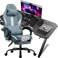 Selius Set da gioco: tavolo e sedia - Scrivania da gioco - Sedia da gioco - Scrivania per computer - Set da gioco - Design ergonomico