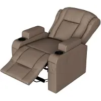 Selius Poltrona relax - Poltrona TV - Poltrona a dondolo - Marrone - Schienale regolabile fino a 150°