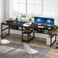 Selius Scrivania - Tavolo da lavoro - Arredo per l'area di lavoro - Scrivania per computer - Arredo per ufficio - Scrivania a due postazioni per due persone