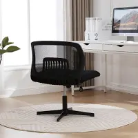 Selius Sedia da ufficio - Sedia girevole - Sedia regolabile - Sedia per studio - Sedia ergonomica da ufficio nera