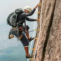 Selius Scala di soccorso - 12 metri - Corda ignifuga - Portatile per emergenze